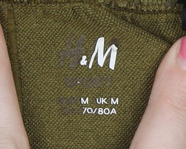 H&M Women's Green Leggings, Size M, Stretch Gym Wear