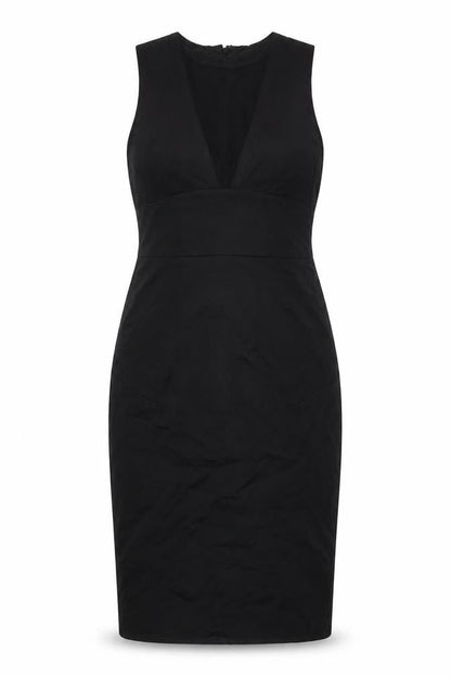 Reiss Women's Black V-Neck Dress Size 12