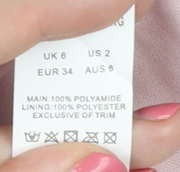 PrettyLittleThing Women's Pink Camisole Top, Size 6, Party Wear