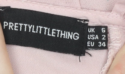 PrettyLittleThing Women's Pink Camisole Top, Size 6, Party Wear