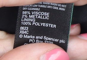 Marks and Spencer Black Floral Dress Size 14