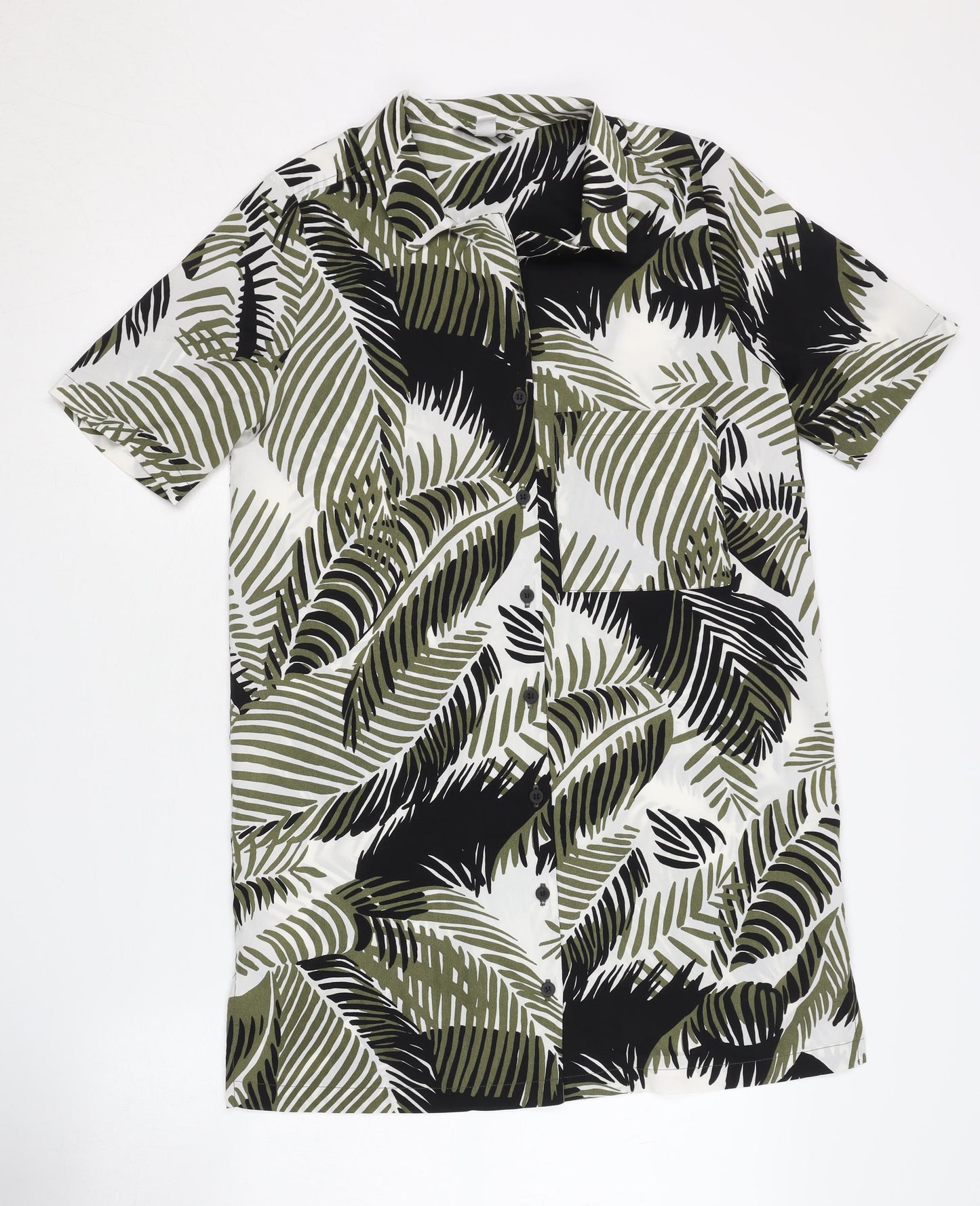 Womens UK Size 8 Topshop Multicoloured Basic Button-Up