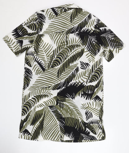 Womens UK Size 8 Topshop Multicoloured Basic Button-Up