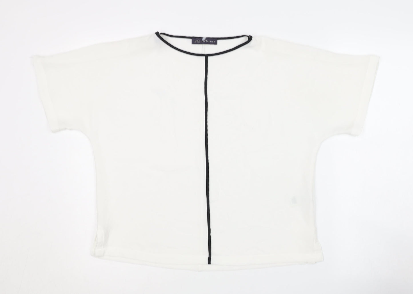 Womens UK Size 10 Marks and Spencer White Basic T-Shirt