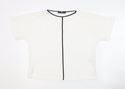 Womens UK Size 10 Marks and Spencer White Basic T-Shirt