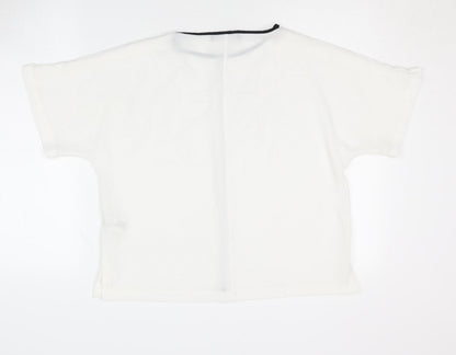 Womens UK Size 10 Marks and Spencer White Basic T-Shirt