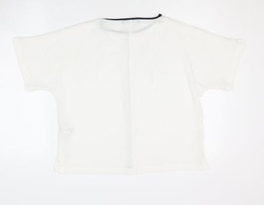 Womens UK Size 10 Marks and Spencer White Basic T-Shirt