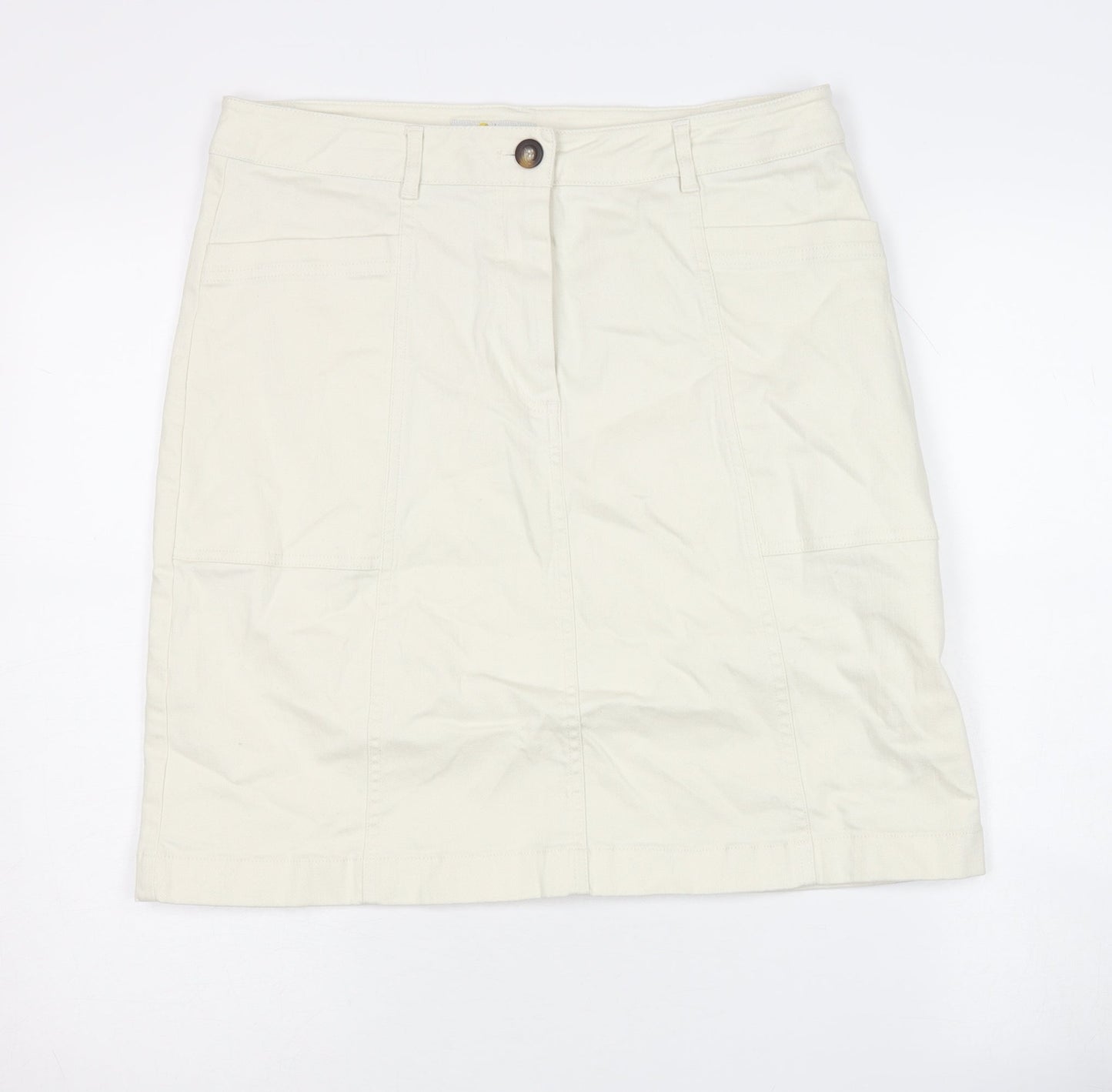 Boden Women's Ivory Straight Skirt Size 14