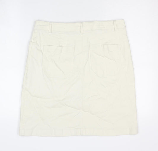 Boden Women's Ivory Straight Skirt Size 14