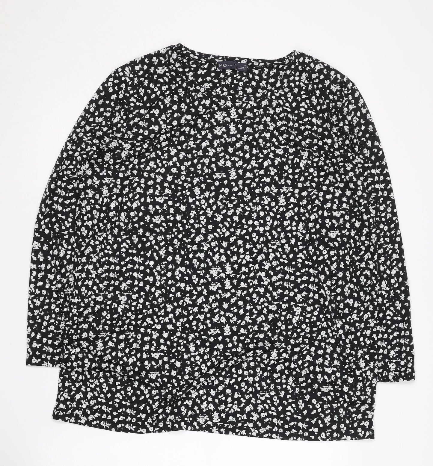 Womens UK Size 18 Marks and Spencer Black Basic Blouse
