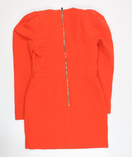 River Island Women’s Orange Bodycon Dress Size 12