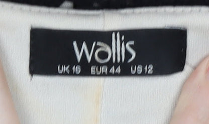 Wallis Women's Black Lace A-Line Dress Size 16