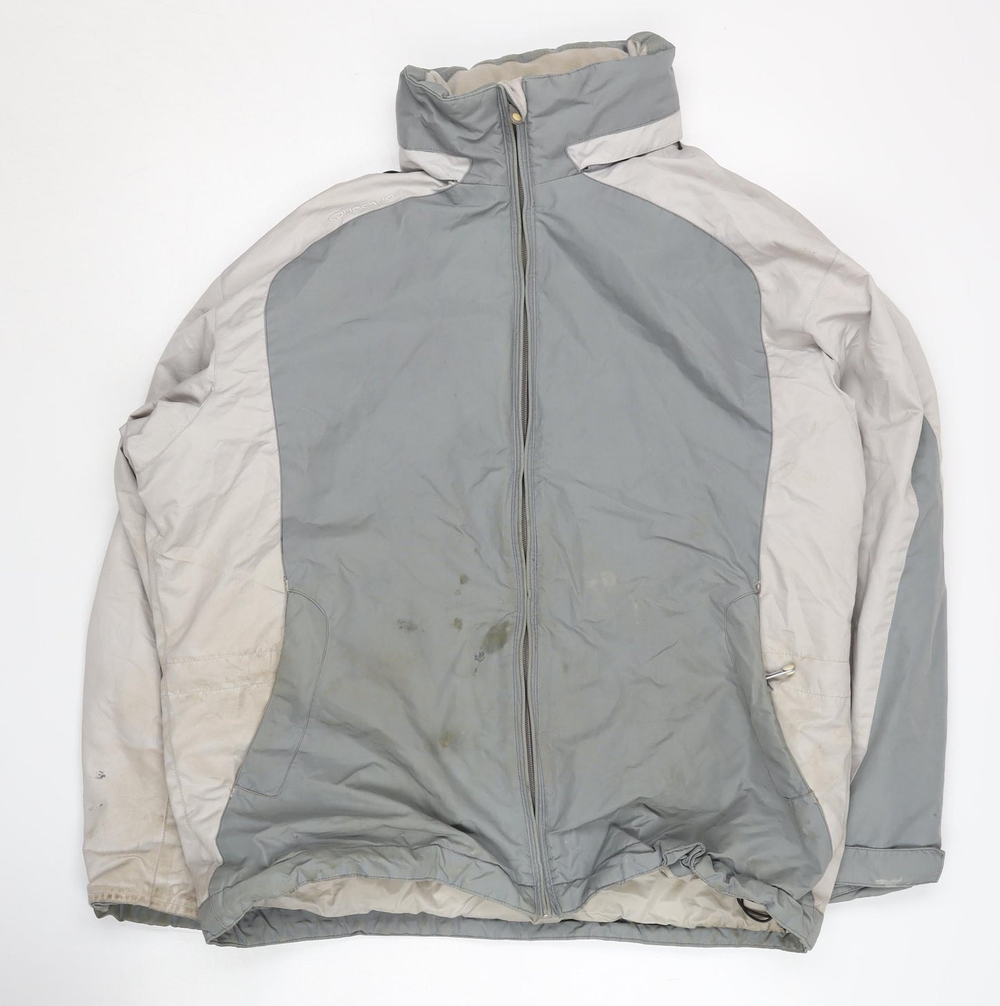 Mens UK Size 46 DECATHLON Grey Windbreaker Coat