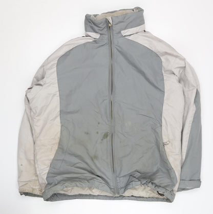 Mens UK Size 46 DECATHLON Grey Windbreaker Coat