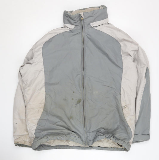 Mens UK Size 46 DECATHLON Grey Windbreaker Coat