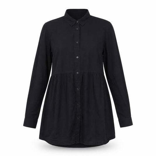 Womens UK Size 10 ASOS Black Basic Button-Up