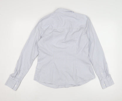 Womens UK Size 10 H&M White Basic Button-Up