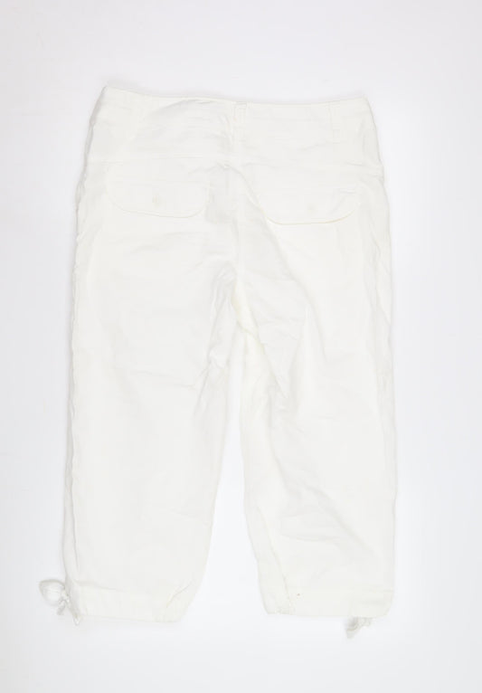 H&M Women's White Trousers Size 12