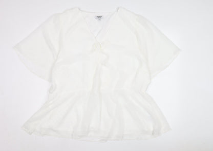 Womens UK Size 28 Simply Be White Basic Blouse