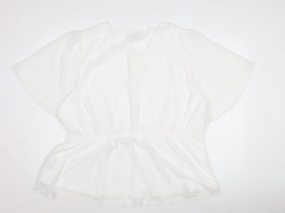 Womens UK Size 28 Simply Be White Basic Blouse