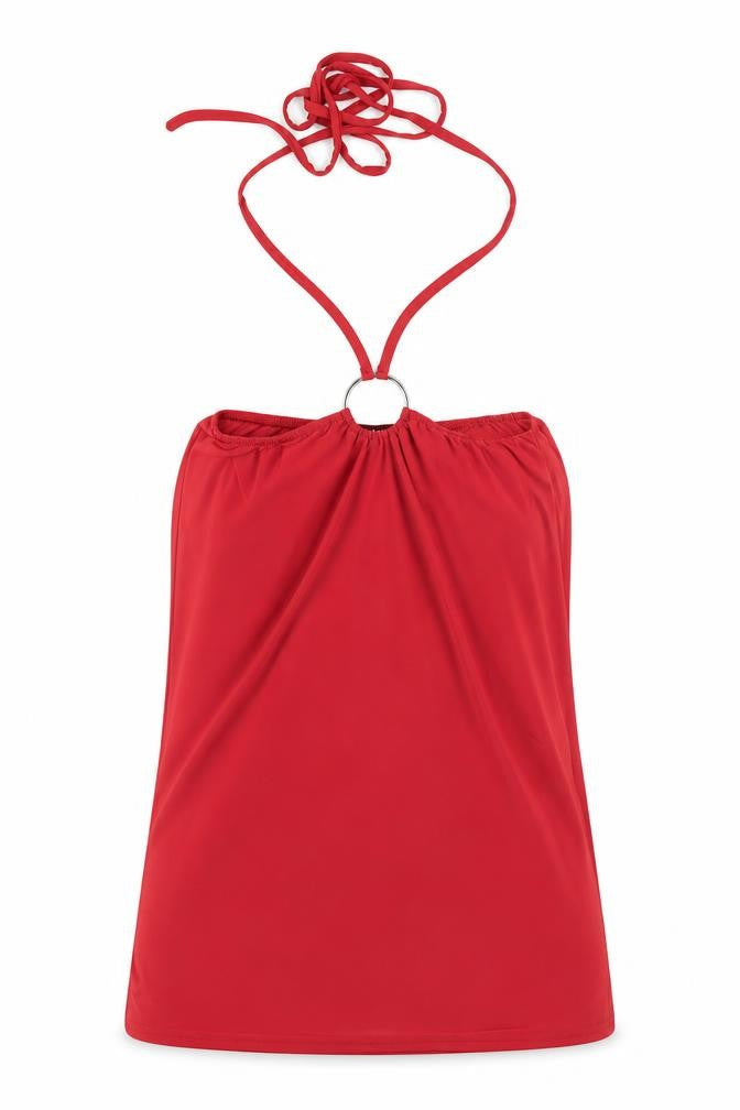 Womens UK Size 12 Boohoo Red Camisole Blouse