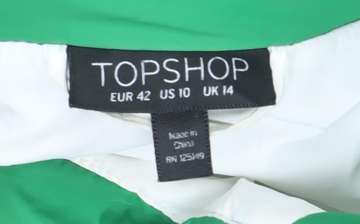 Womens UK Size 14 Topshop Multicoloured Puffer Jacket