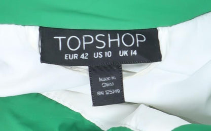 Womens UK Size 14 Topshop Multicoloured Puffer Jacket