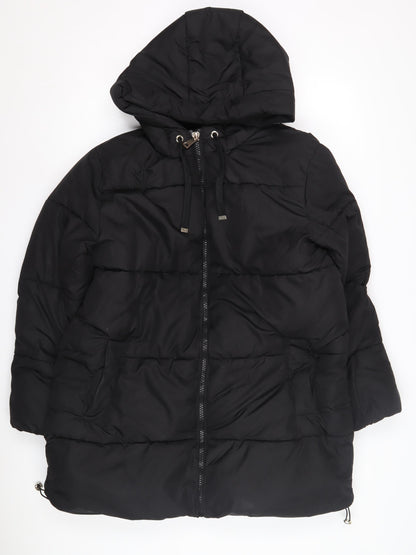 Womens UK Size 10 New Look Black Puffer Jacket