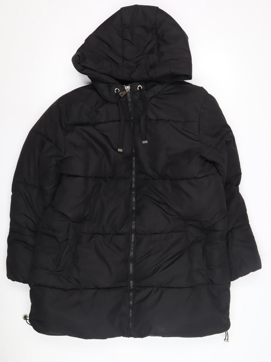 Womens UK Size 10 New Look Black Puffer Jacket