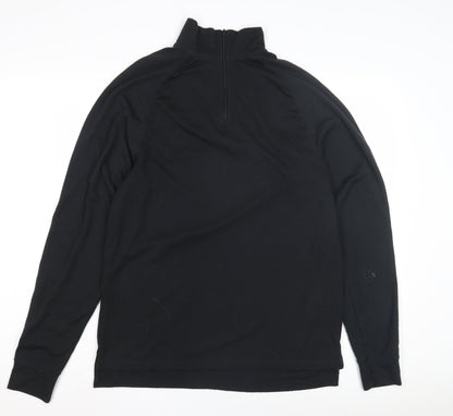 Trespass Men's Black XL Casual Pullover, High Neck, Long Sleeve