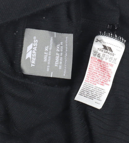 Trespass Men's Black XL Casual Pullover, High Neck, Long Sleeve