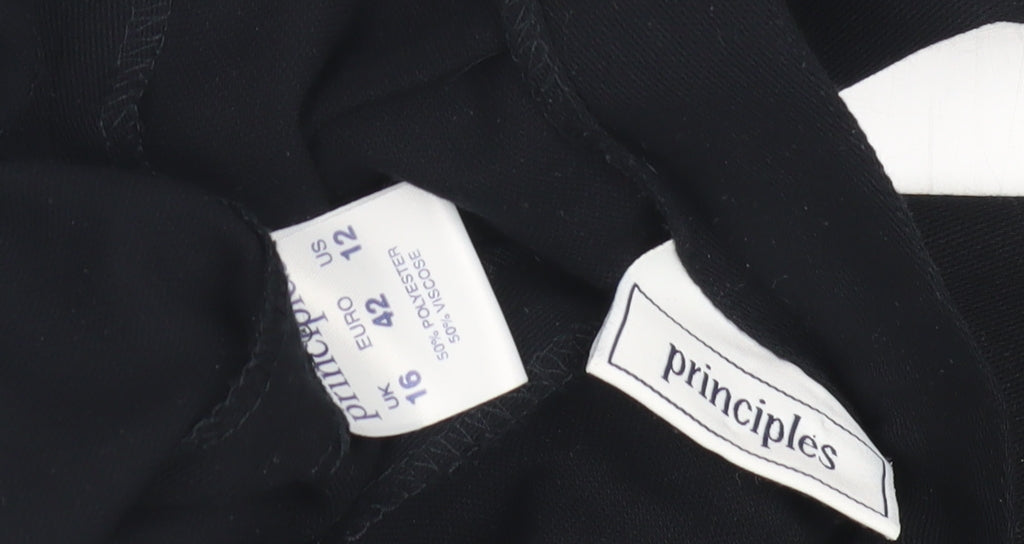 Womens UK Size 16 Principles Regular Fit  Black Trousers
