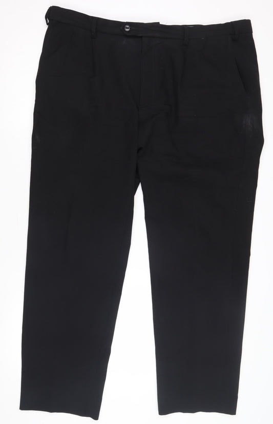 Marks and Spencer Men's Black L Regular Trousers