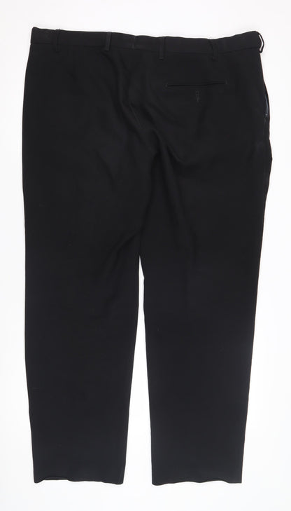 Marks and Spencer Men's Black L Regular Trousers