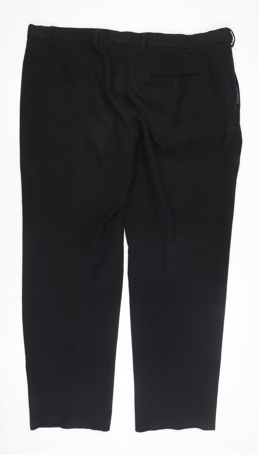 Marks and Spencer Men's Black L Regular Trousers