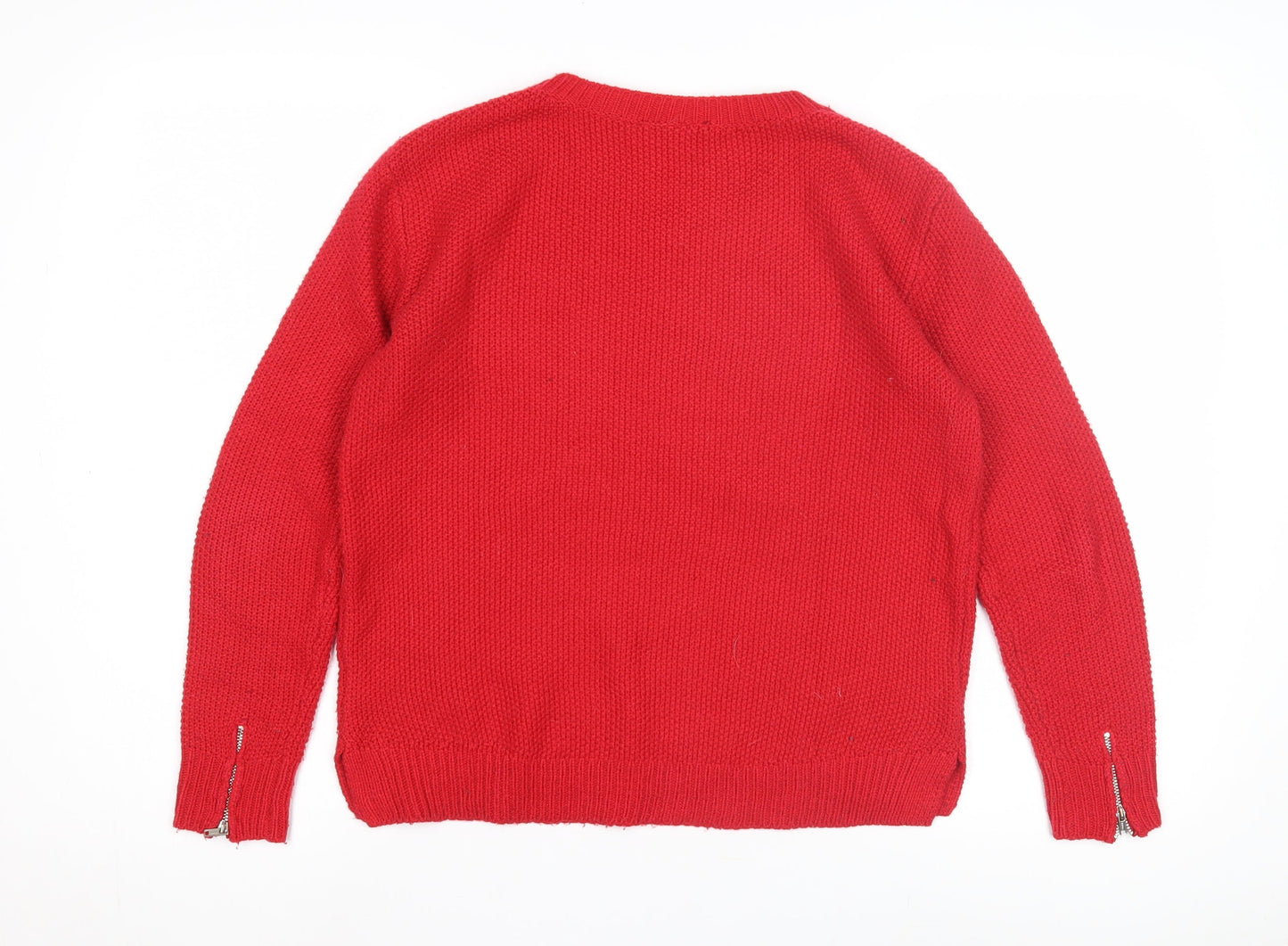 Womens UK Size 8 Warehouse Red Pullover Jumper