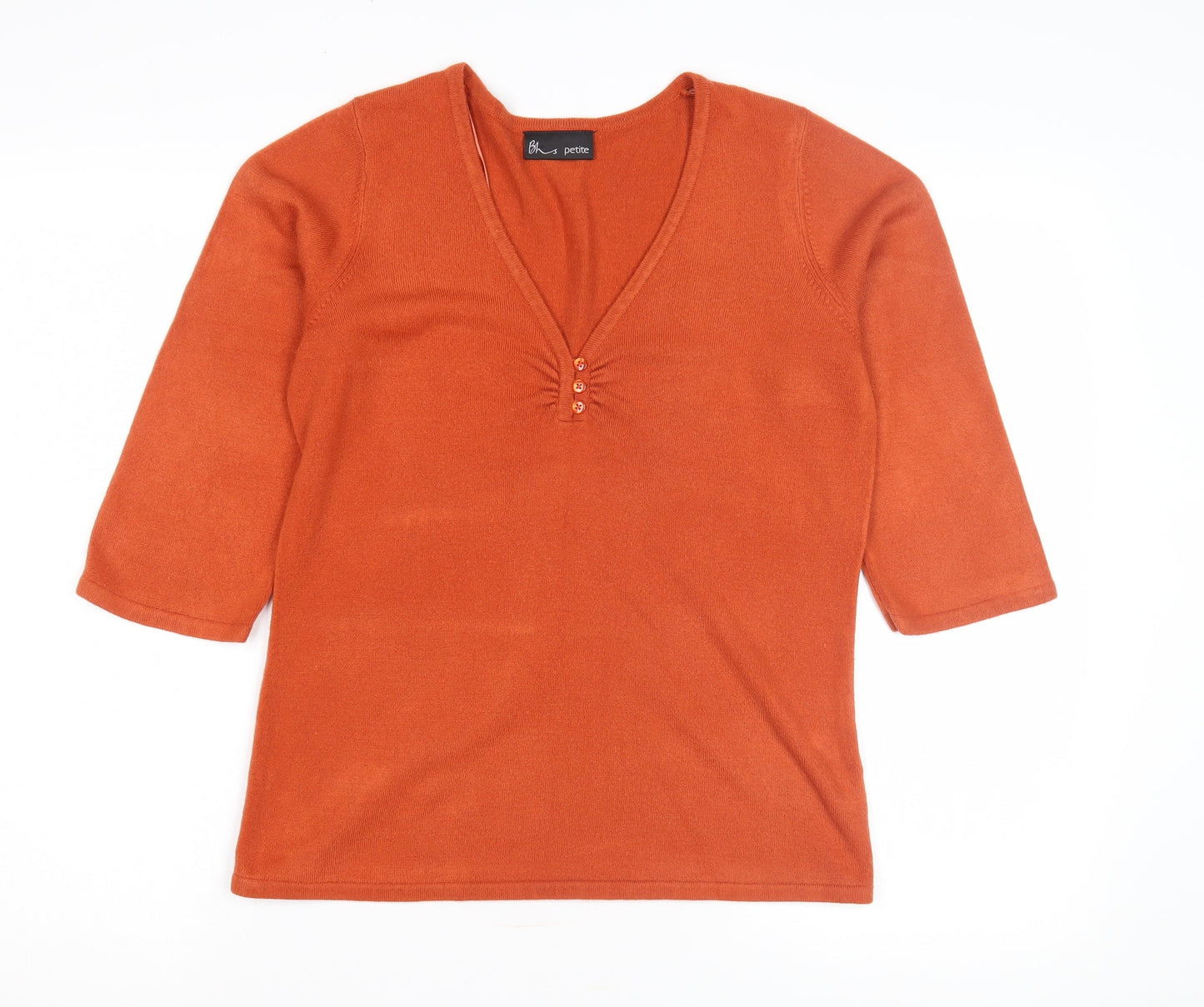 Womens UK Size 14 BHS Orange Pullover Jumper