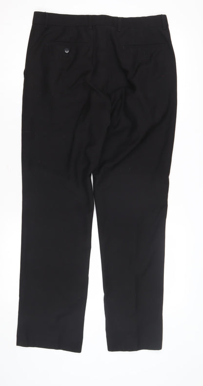 Mens UK Size 32 Butler & Webb Regular Fit Business Black Trousers
