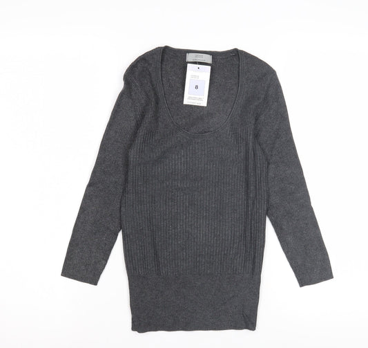 Womens UK Size 8 Marks and Spencer Grey Pullover Jumper