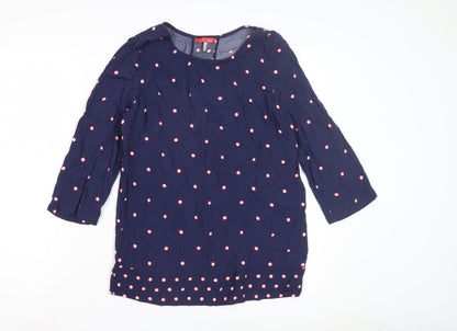 Womens UK Size 12 Joules Blue Basic Blouse
