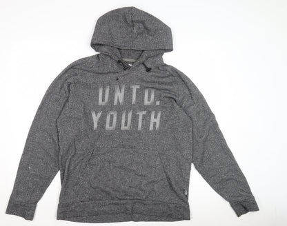 Mens UK Size L JACK & JONES Grey Pullover Hoodie