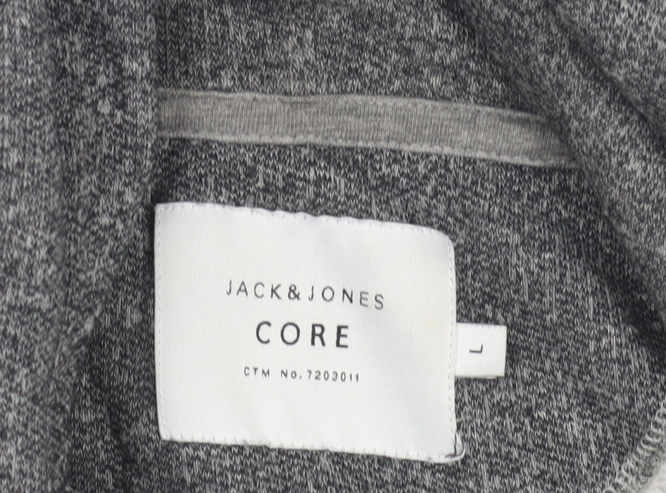 Mens UK Size L JACK & JONES Grey Pullover Hoodie