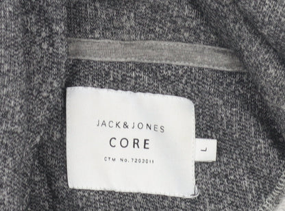 Mens UK Size L JACK & JONES Grey Pullover Hoodie