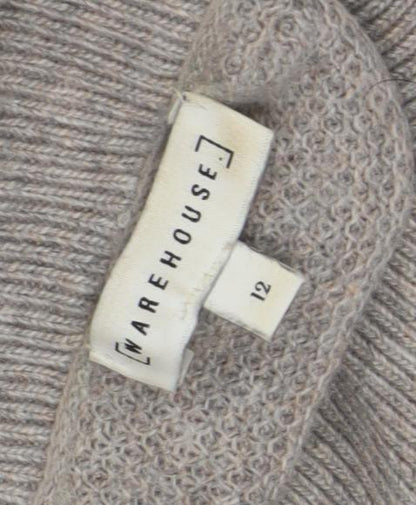 Womens UK Size 12 Warehouse Grey Pullover Jumper