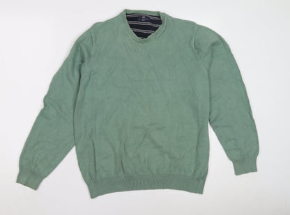 Marks and Spencer Green Men's Pullover Jumper, Large