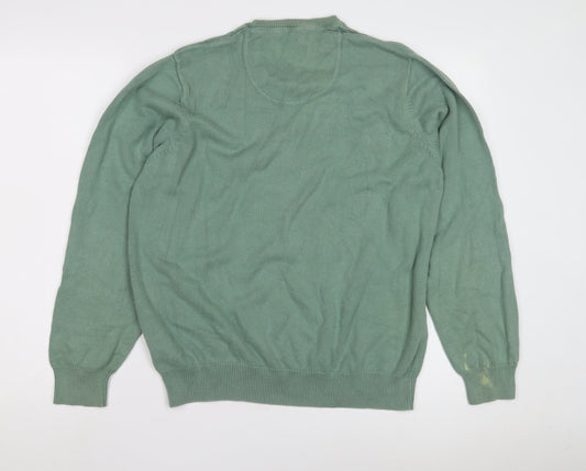 Marks and Spencer Green Men's Pullover Jumper, Large