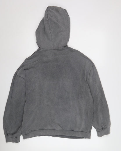 Unisex Adults UK Size 12 Plus Boohoo Grey Pullover Hoodie