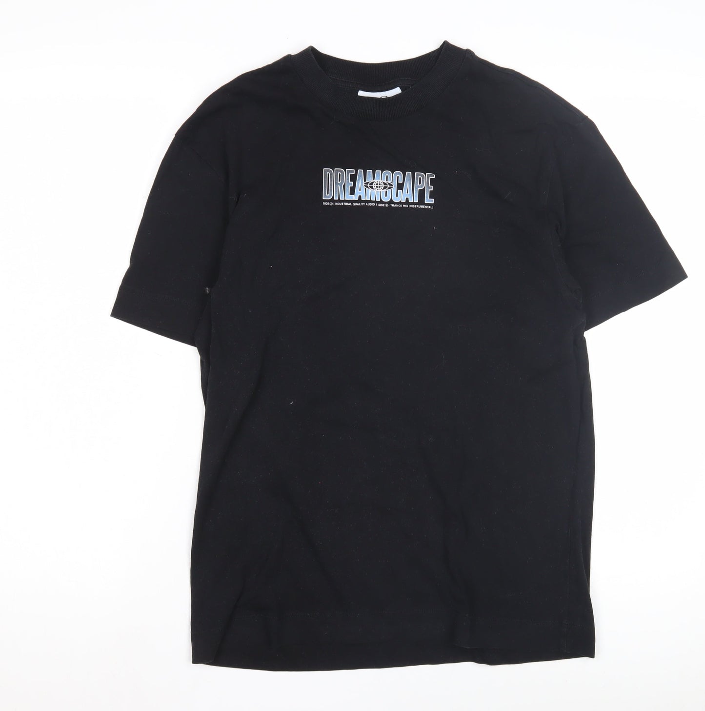 Mens UK Size XS COLLUSION Black  T-Shirt