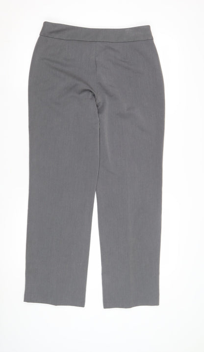 Womens UK Size 10 BHS Regular Fit Business Grey Trousers