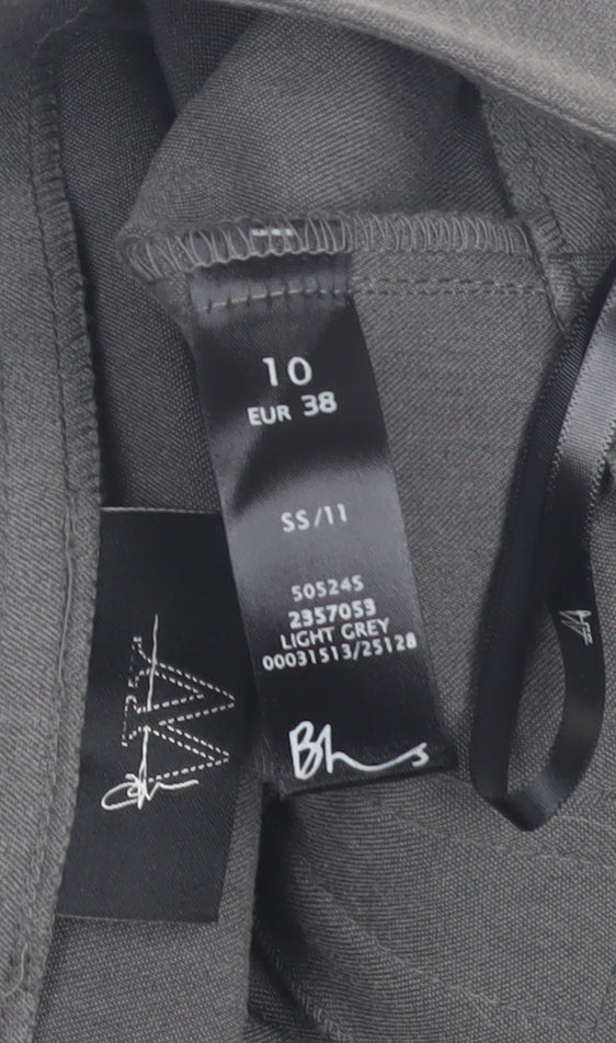 Womens UK Size 10 BHS Regular Fit Business Grey Trousers